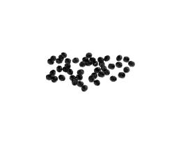 25 Czech Glass Beads Black Fire Polished Bead 3mm