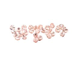 50 Czech Glass Beads Rose Fire Polished Bead 4mm