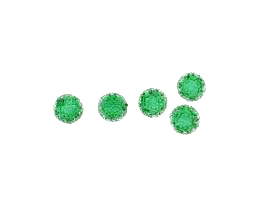 5 Acrylic Beads Emerald Green Sugar Bead 8mm