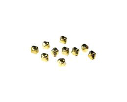 10 Metal Beads Gold Plated Seamless Bicone 4mm