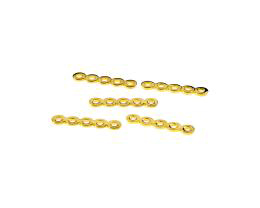 20 Spacer Bars Gold Plated 5 Hole Separator 17mm 20 Spacer Bars Gold Plated 5 Hole Separator 17mm