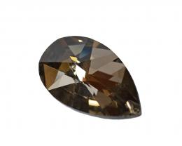 1 Crystal Pendants Faceted Brown Pear Drop 40mm