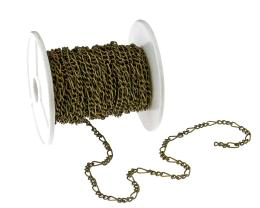 1m Bronze Figaro Chain Antique Gold Chains 3.6mm