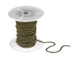 1m Bronze Curb Chain Antique Gold Chains Open 3mm