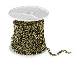 1m Bronze Curb Chain Antique Gold Chains 4.2mm