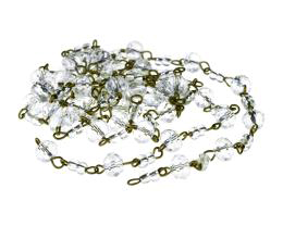 1m Bronze Beaded Chain Antique Gold Chains Open