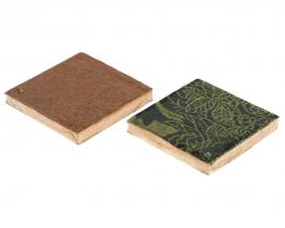 2 Handmade Decoupage Pendants Black Gold Florals