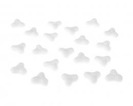 1 Vintage Glass Beads White Propeller Bead 4mm 