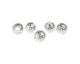 1 Metal Beads Silver Plated Filigree Bead 8.5mm