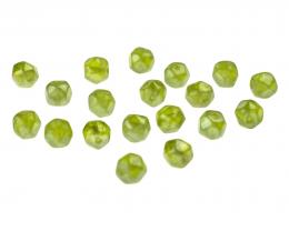 10 Glass Beads Olivine Lustre Faceted Bead 7mm