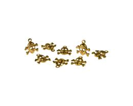 1 Brass Charms Halloween Pirate Skull Charm 9mm