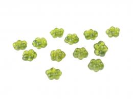 10 Glass Beads Olivine Lustre Flower Bead 7mm