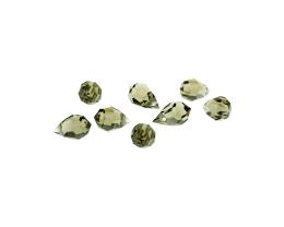 1 Preciosa Crystal Beads Black Diamond Drop 10mm