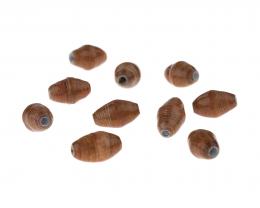 10 Handmade Paper Beads Spun Caramel 11mm