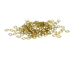 50 Jump Rings Solid Brass Open Oval Ring 4.2mm