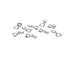 1 Pendant Bails Silver Plated Pinch Bail 8.5mm