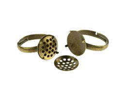 1 Adjustable Ring Blanks Bronze Sieve Rings 18mm