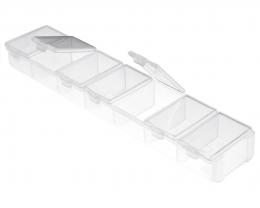 1 Bead Storage Boxes Seven Compartment Rectangular