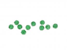 10 Acrylic Sugar Beads Emerald Plastic Bead 5mm