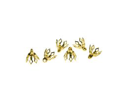 20 Bead Caps Brass Filigree Bead Cap Loops 8.5mm