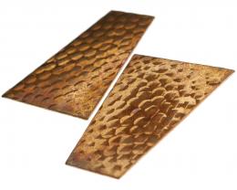 1 Vintage Pendants Metal Copper Keystones 50mm