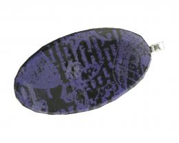 1 Handmade Decoupage Pendants Purple Prose 50mm