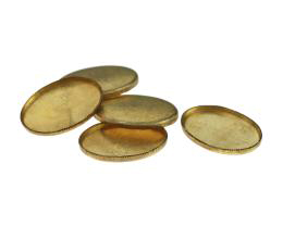 1 Vintage Cabochon Settings Solid Brass Ovals 19mm