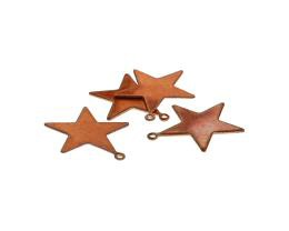 1 Vintage Metal Charms Copper Plated Star Charms 22mm