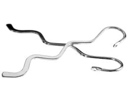 1 Bookmarks Silver Bookmark Findings Wavy 85mm