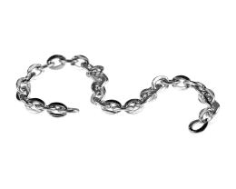 10cm Vintage Silver Cable Chain Aluminium Flat 4mm