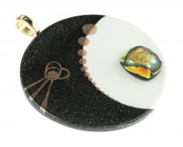 1 Handmade Dichroic Glass Pendants Bone China Sadr