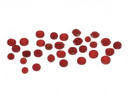 10g Glass Beads Red Frosted Mixed Shape Bead 6mm