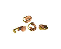 2 Vintage Clip Earring Findings Copper Brass 13mm