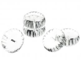 1 Vintage Acrylic Beads Clear Fluted Bead 19mm
