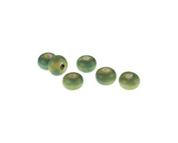 10 Porcelain Beads Green Rondelle Ceramic 5.5mm