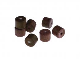 1 Vintage Glass Beads Brown Miyuki Barrels 7.5mm
