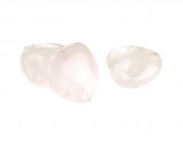 1 Gemstone Beads Rose Quartz Heart Pendants 21mm