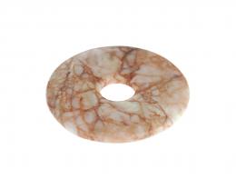 1 Gemstone Pendants Marbled Peach Round Discs 40mm