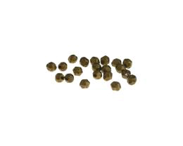 50 Metal Beads Bronze Faceted Oval Bead 4mm
