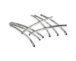 10 Metal Beads Silver Plated Helix Tube Bead 35mm