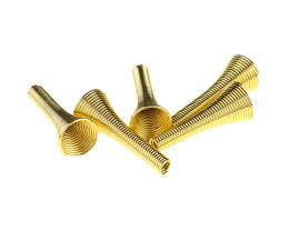 5 Cone Ends Gold Coiled Wire Bead End Caps 25mm