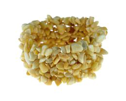 1 Stretch Gemstone Bracelets Honey Jade Chips 18cm