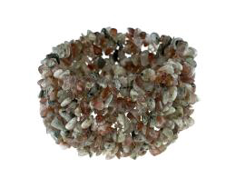 1 Stretch Gemstone Bracelets Red Quartz Chips 18cm