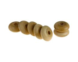 5 Bone Beads Cream Carved Oval Rondelle Bead 7mm