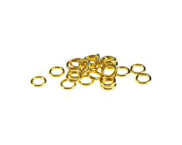 10 Jump Rings Gold Plated Closed Ring 6mm