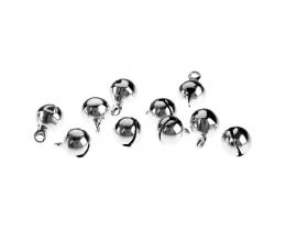 10 Metal Charms Silver Rattle Bell Charm 11mm