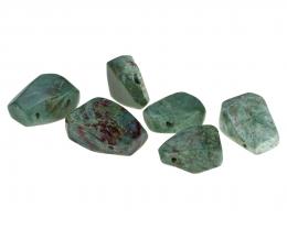 5 Gemstone Beads Chrysoprase Nugget Bead 13mm